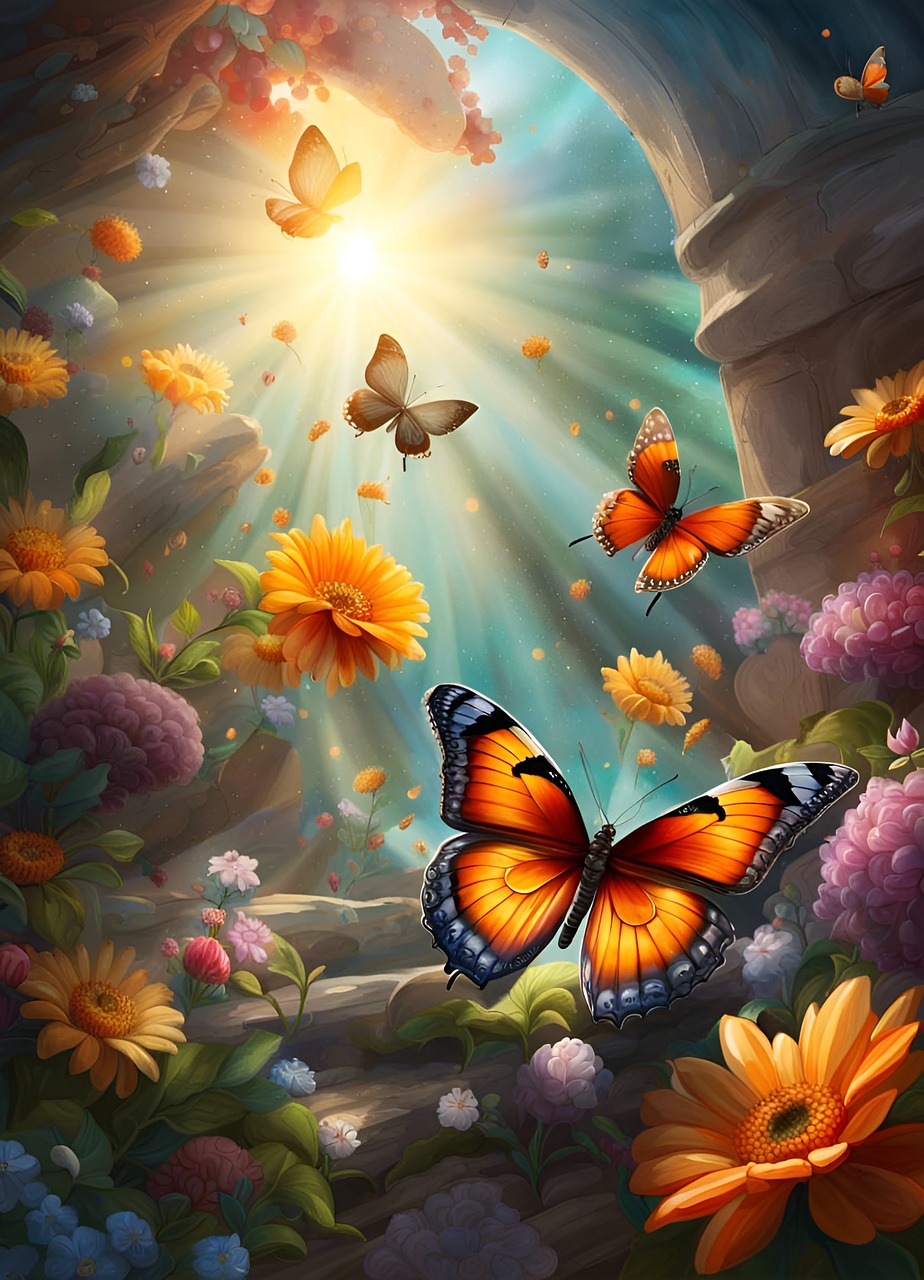 ai generated, butterflies, garden-8243266.jpg